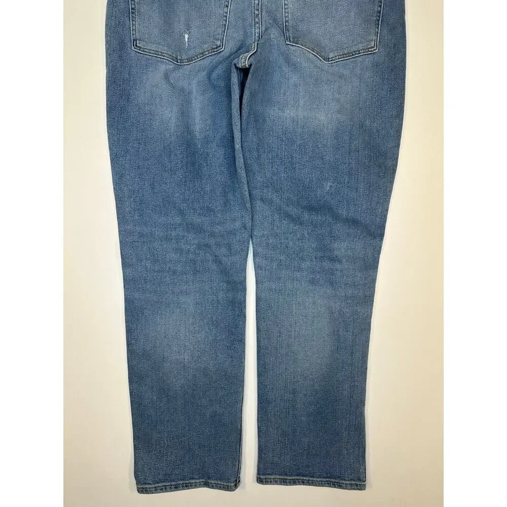 I. Crew High-Rise Classic Vintage Straight Leg Distressed Denim Jeans Size 31